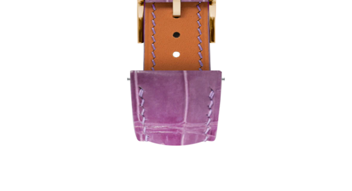 Glossy Lilac Crocodile Signature Strap - Image 9