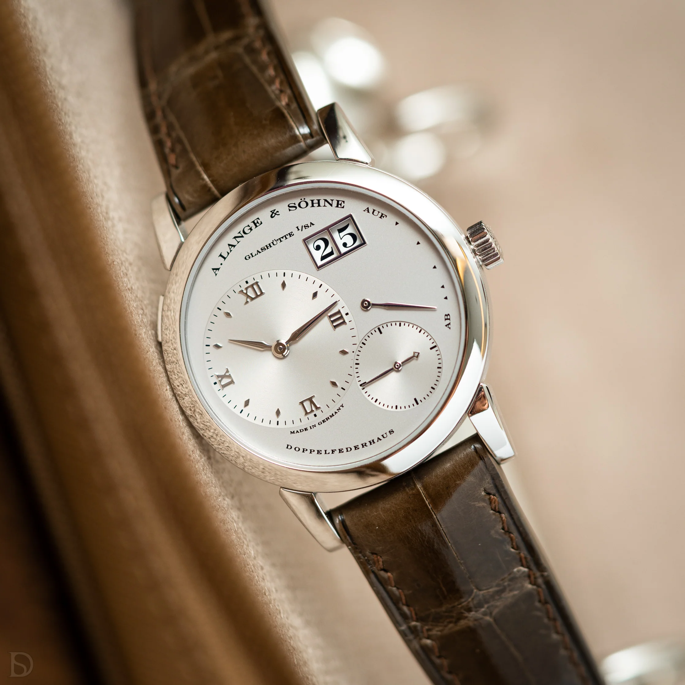 Glossy Taupe Brown Crocodile Signature Strap - Image 5
