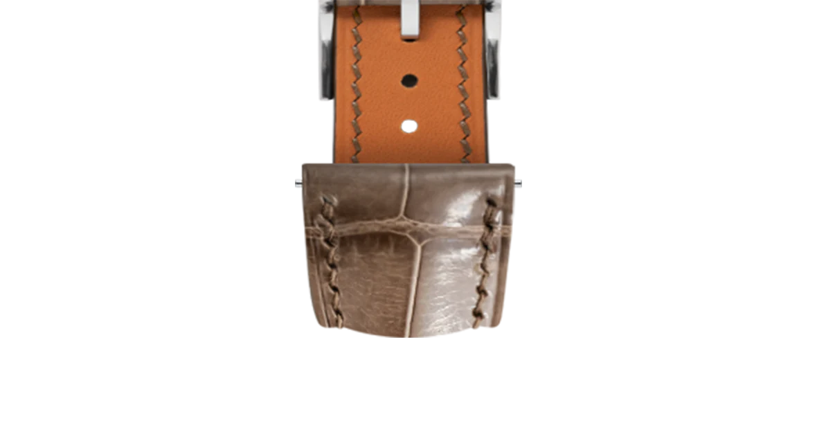 Glossy Taupe Brown Crocodile Signature Strap - Image 7