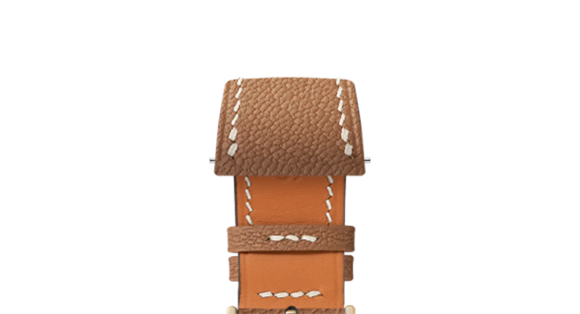 Gold Chevre Strap for Cartier Tank - Image 9