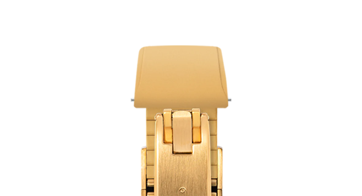Gold CTS Rubber Strap for Cartier Santos de Cartier - Image 10