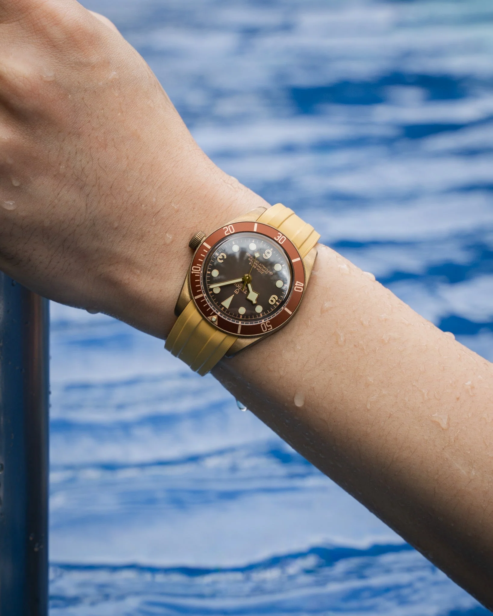 Gold CTS Rubber Strap for Tudor BB58 - Image 3