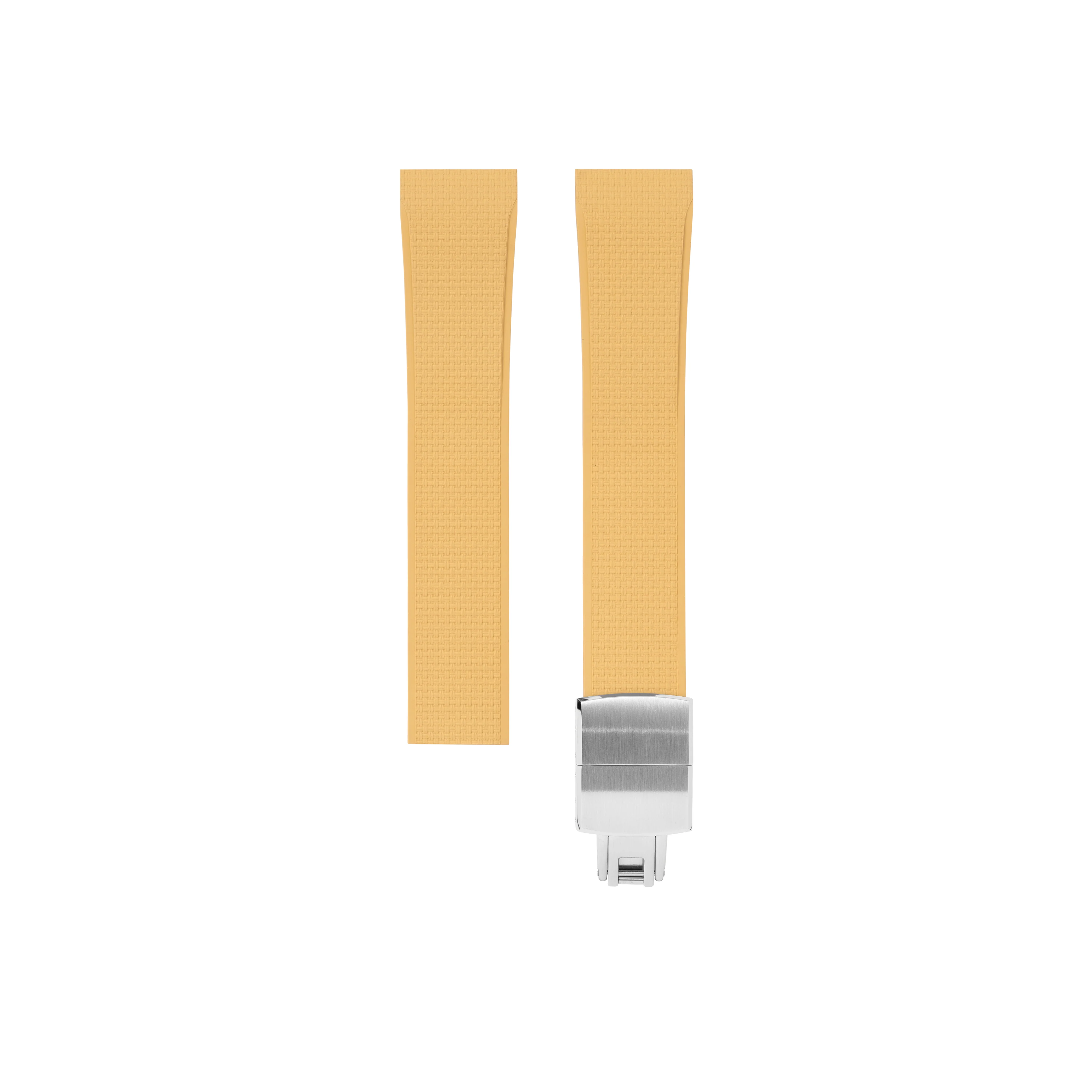 Gold Sailcloth CTS Rubber Strap for Cartier Santos de Cartier - Image 5