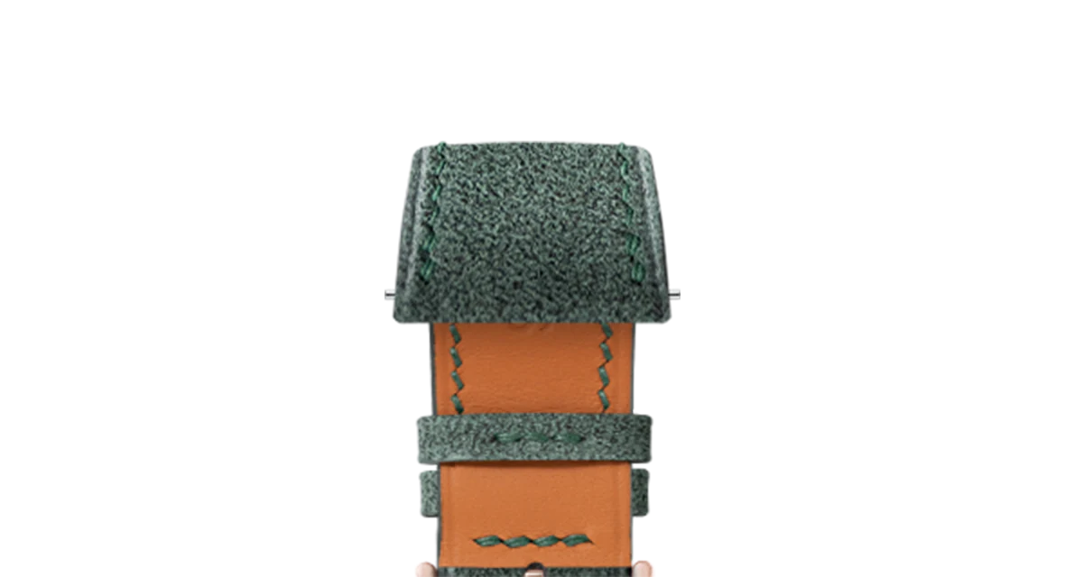 Green Alcantara Strap for Cartier Tank - Image 6
