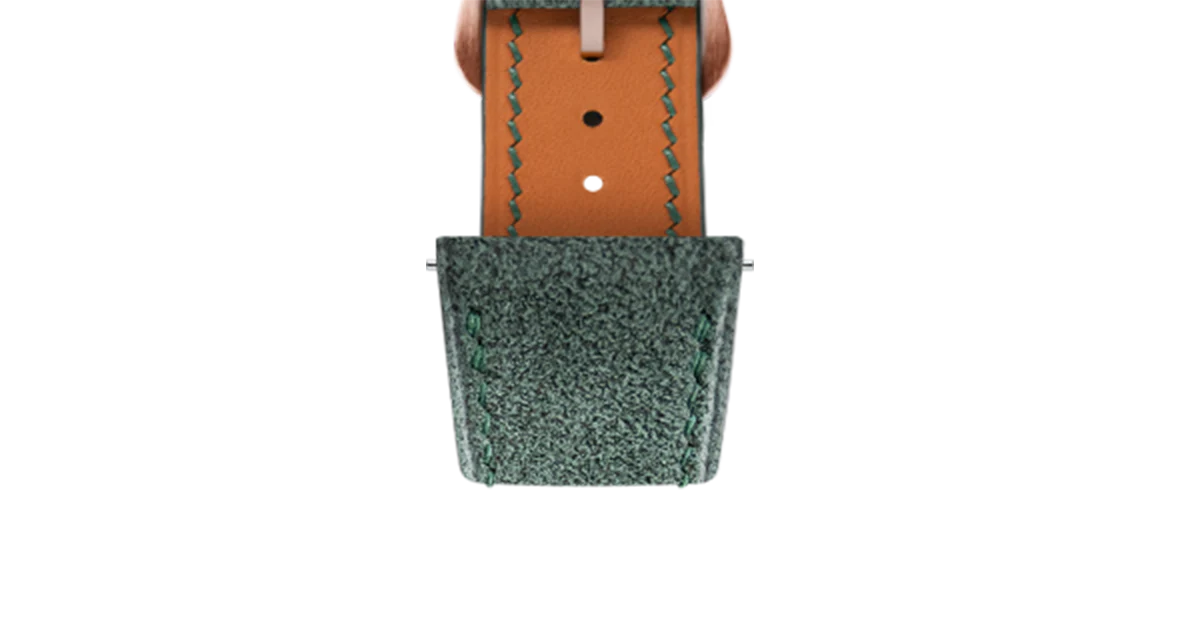 Green Alcantara Strap for Cartier Tank - Image 7