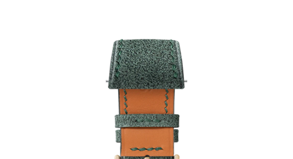 Green Alcantara Strap for Cartier Tank - Image 8