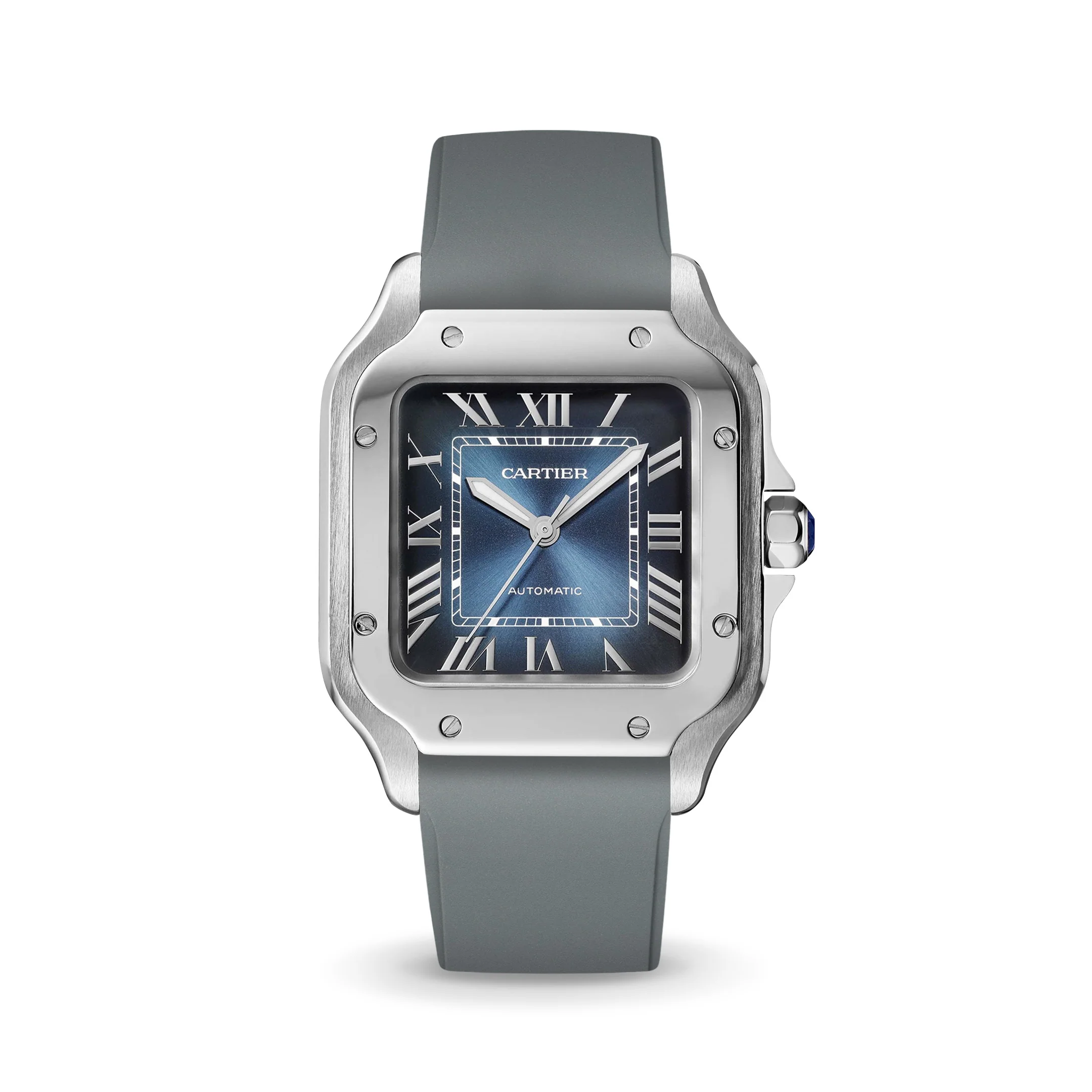 Grey CTS Rubber Strap for Cartier Santos de Cartier