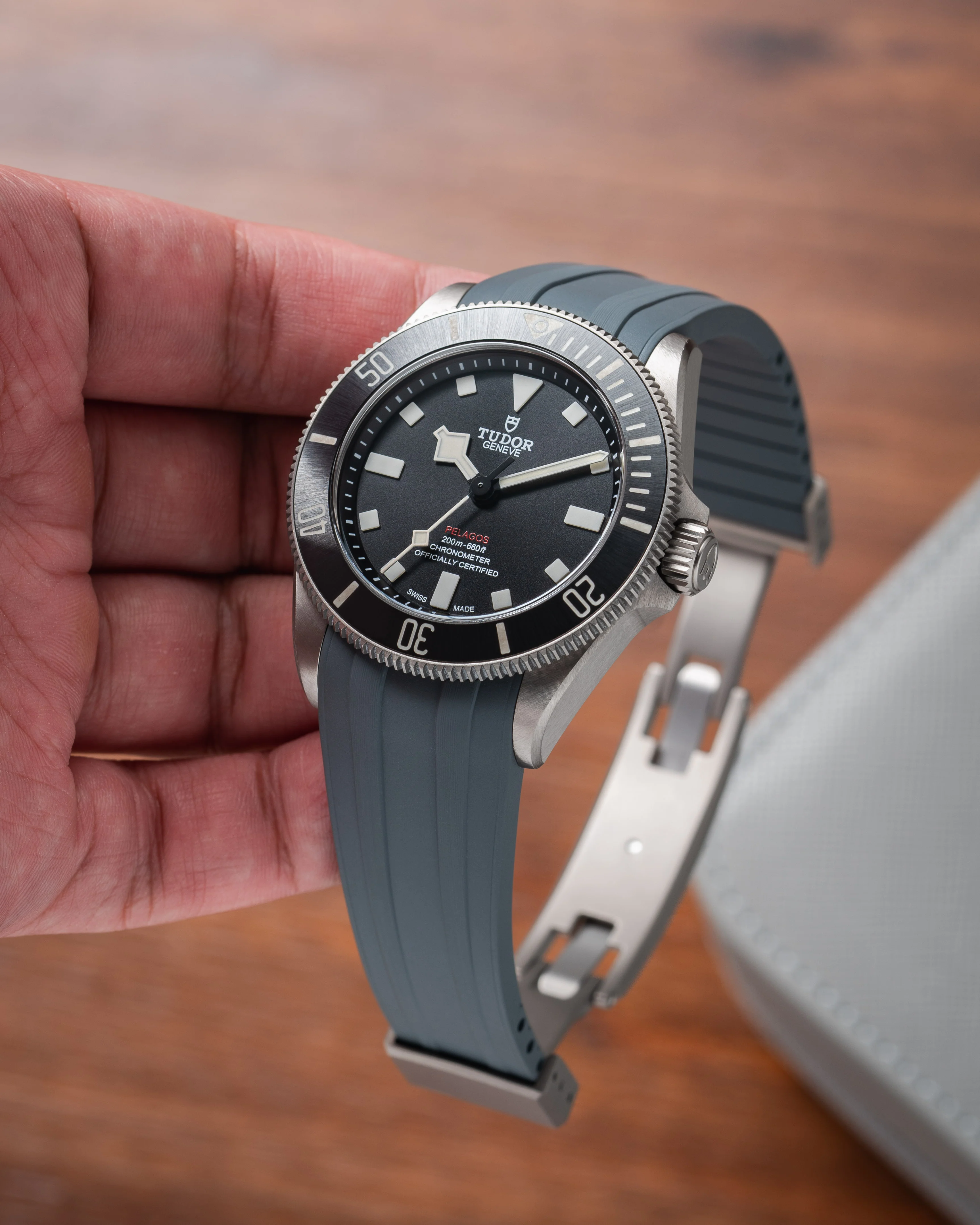 Grey CTS Rubber Strap for Tudor Pelagos 39 - Image 2