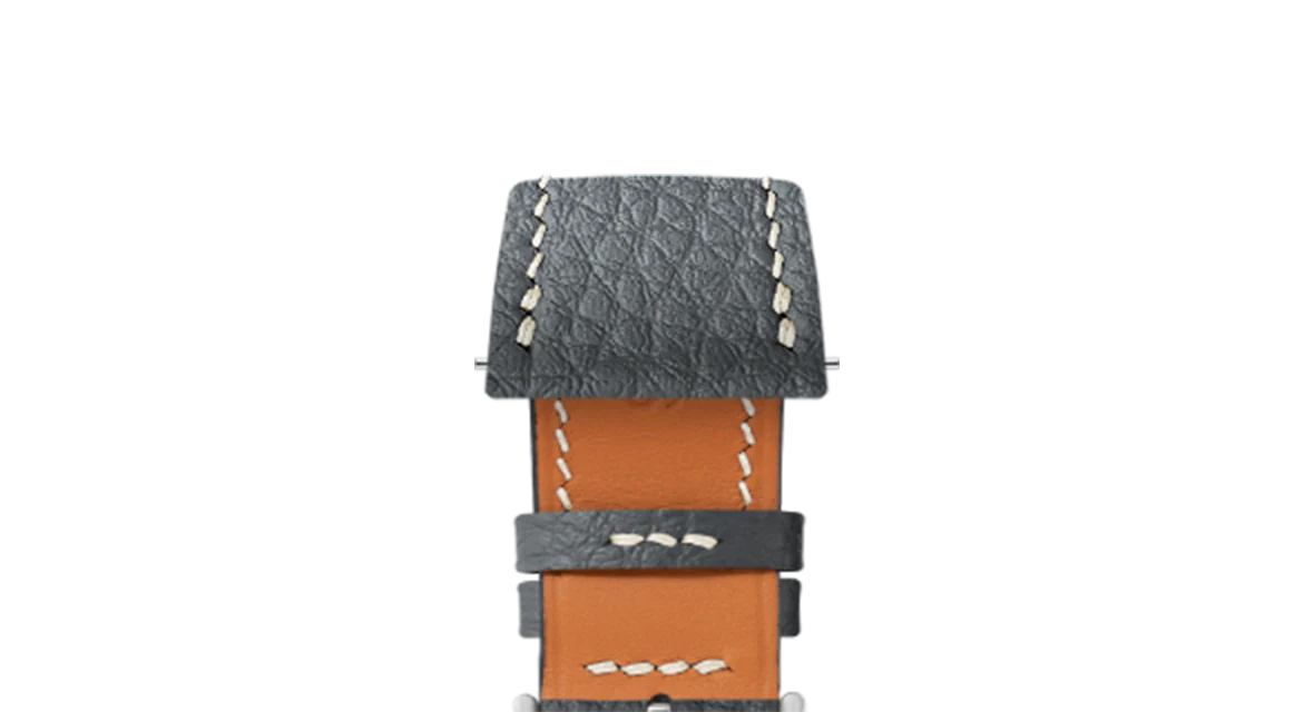 Grey Rubberised Leather (Togo) Strap for Cartier Tank - Image 5