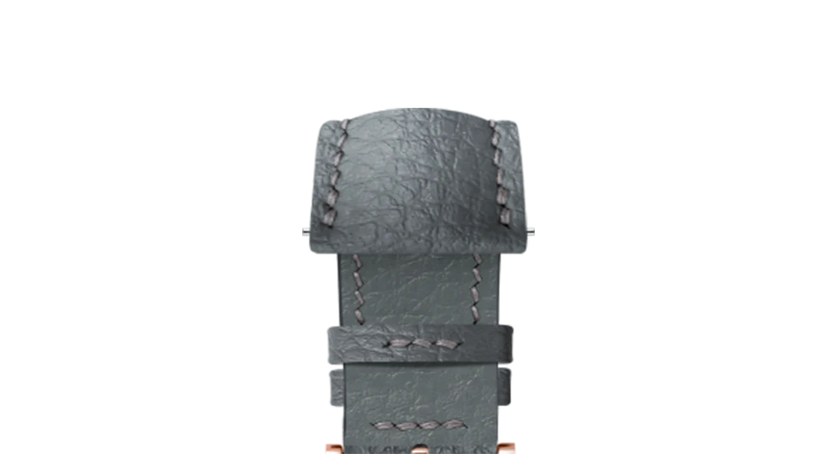 Grey Rubberised Leather (Togo) Signature Strap - Image 7