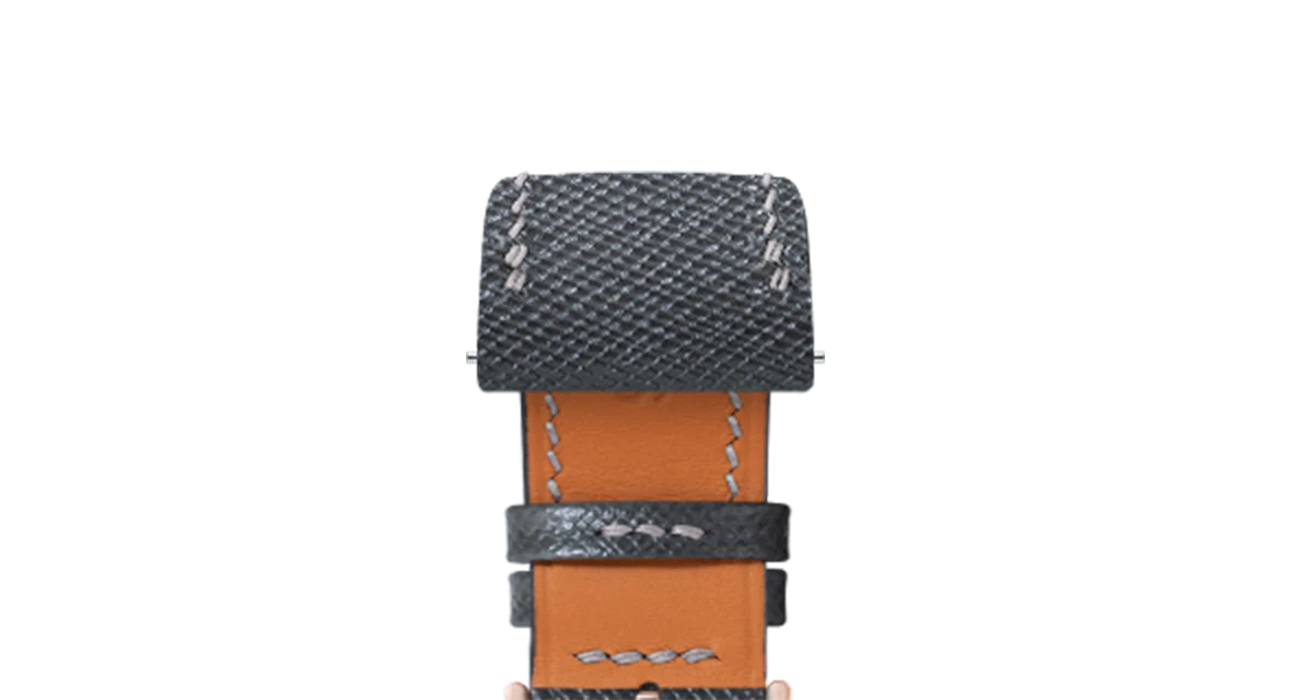 Grey Saffiano Strap for Cartier Santos-Dumont - Image 7