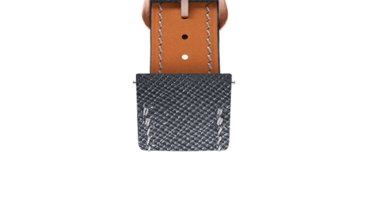 Grey Saffiano Strap for Cartier Santos-Dumont - Image 8