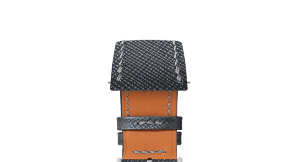 Grey Saffiano Strap for Cartier Tank - Image 4