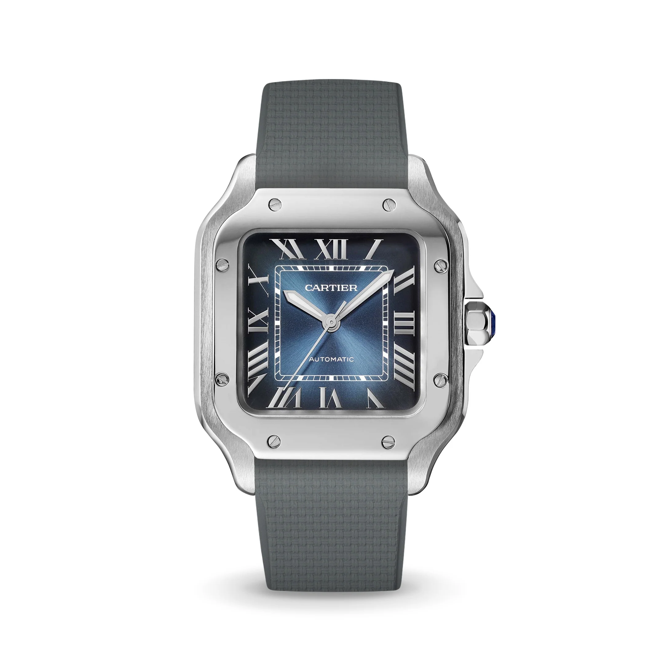 Grey Sailcloth CTS Rubber Strap for Cartier Santos de Cartier