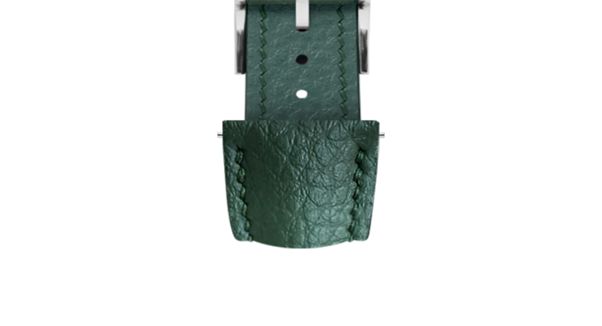 Hunter Green Rubberised Leather (Togo) Signature Strap - Image 6