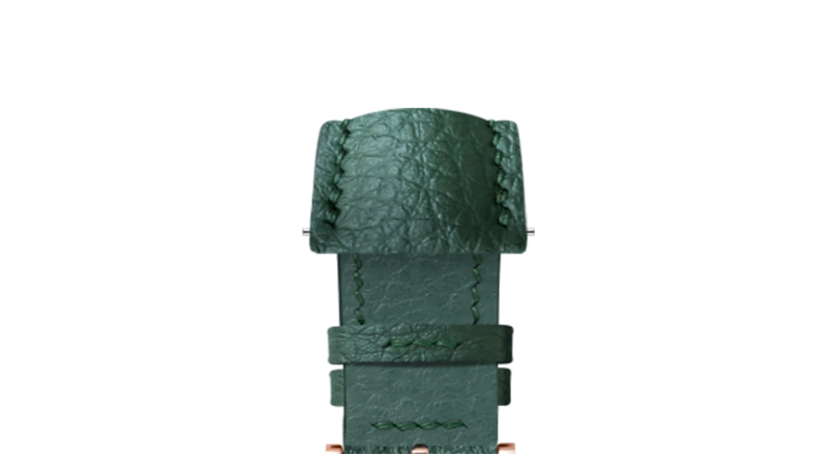 Hunter Green Rubberised Leather (Togo) Signature Strap - Image 7