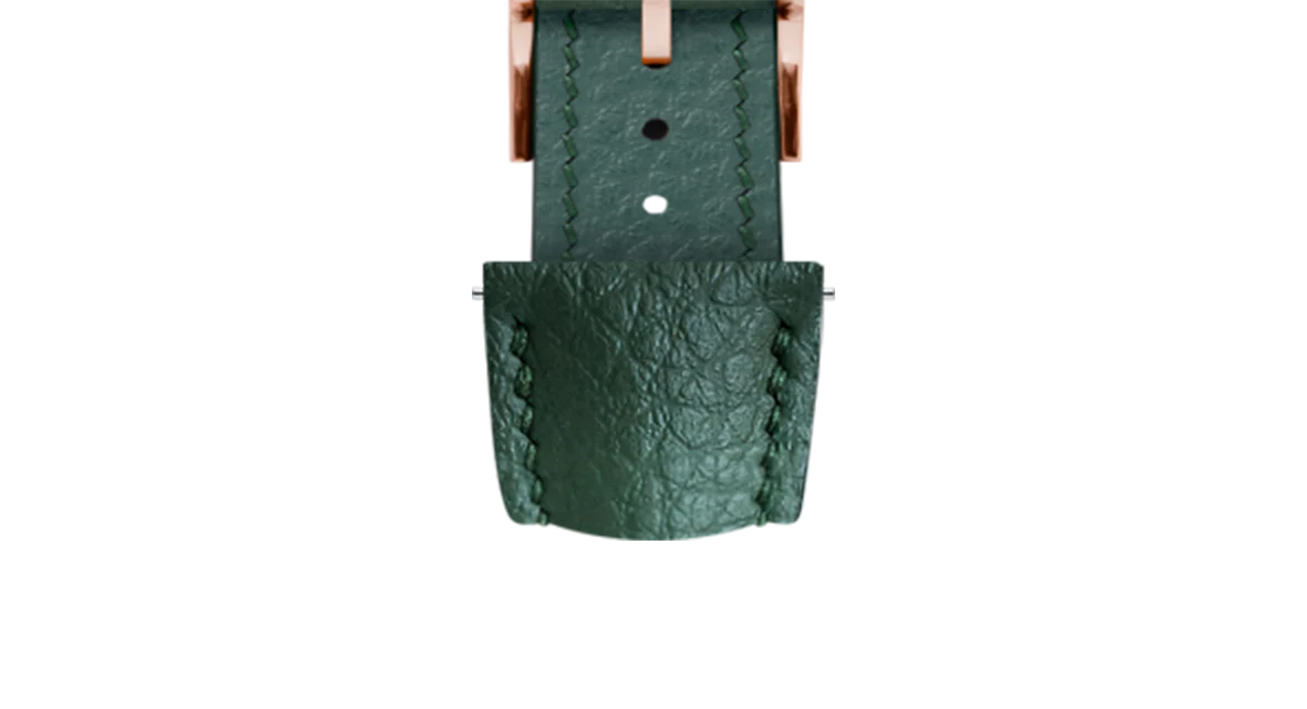 Hunter Green Rubberised Leather (Togo) Signature Strap - Image 8