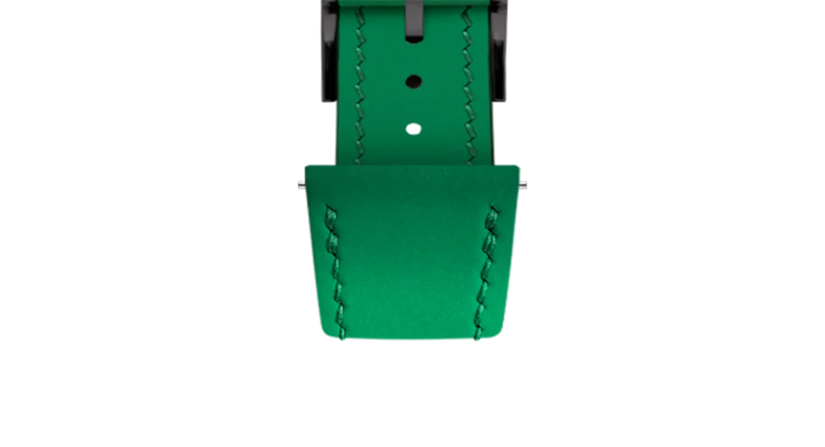 Kelly Green Rubberised Leather (Smooth) Slim Strap - Image 13