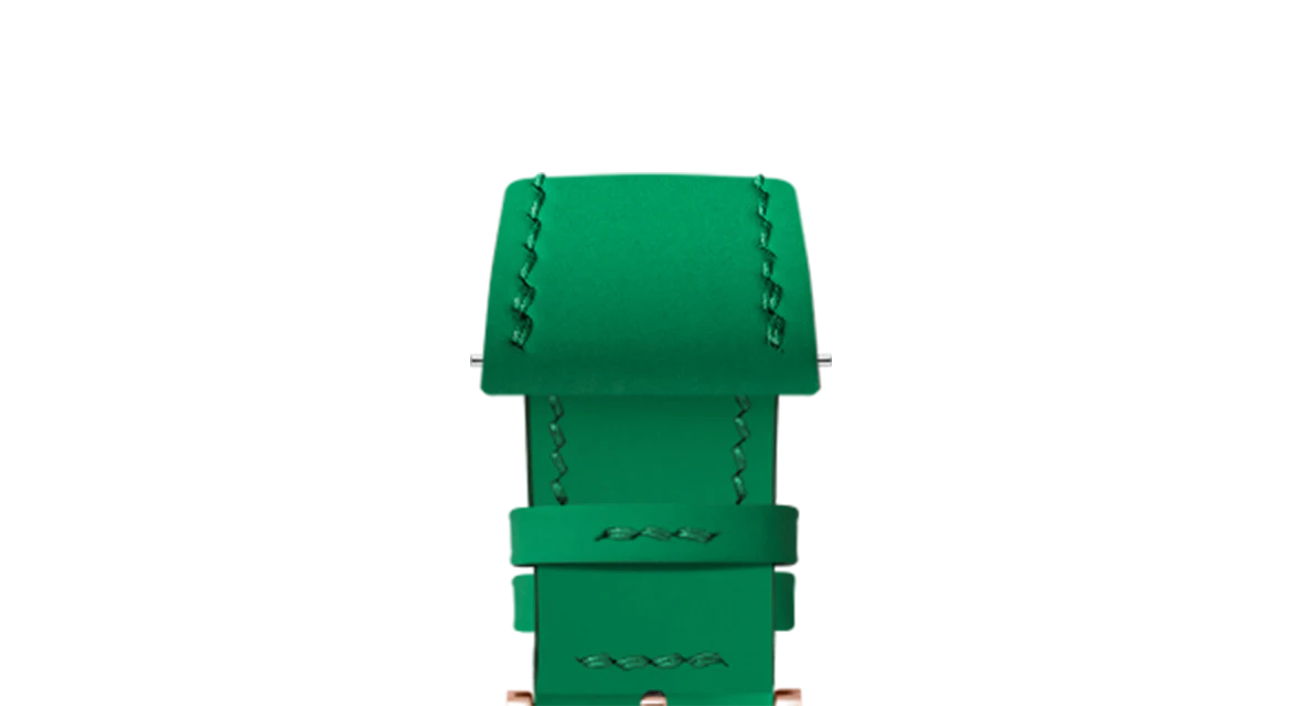 Kelly Green Rubberised Leather (Smooth) Slim Strap - Image 8