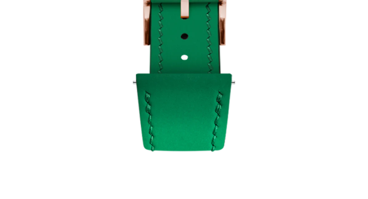 Kelly Green Rubberised Leather (Smooth) Slim Strap - Image 9