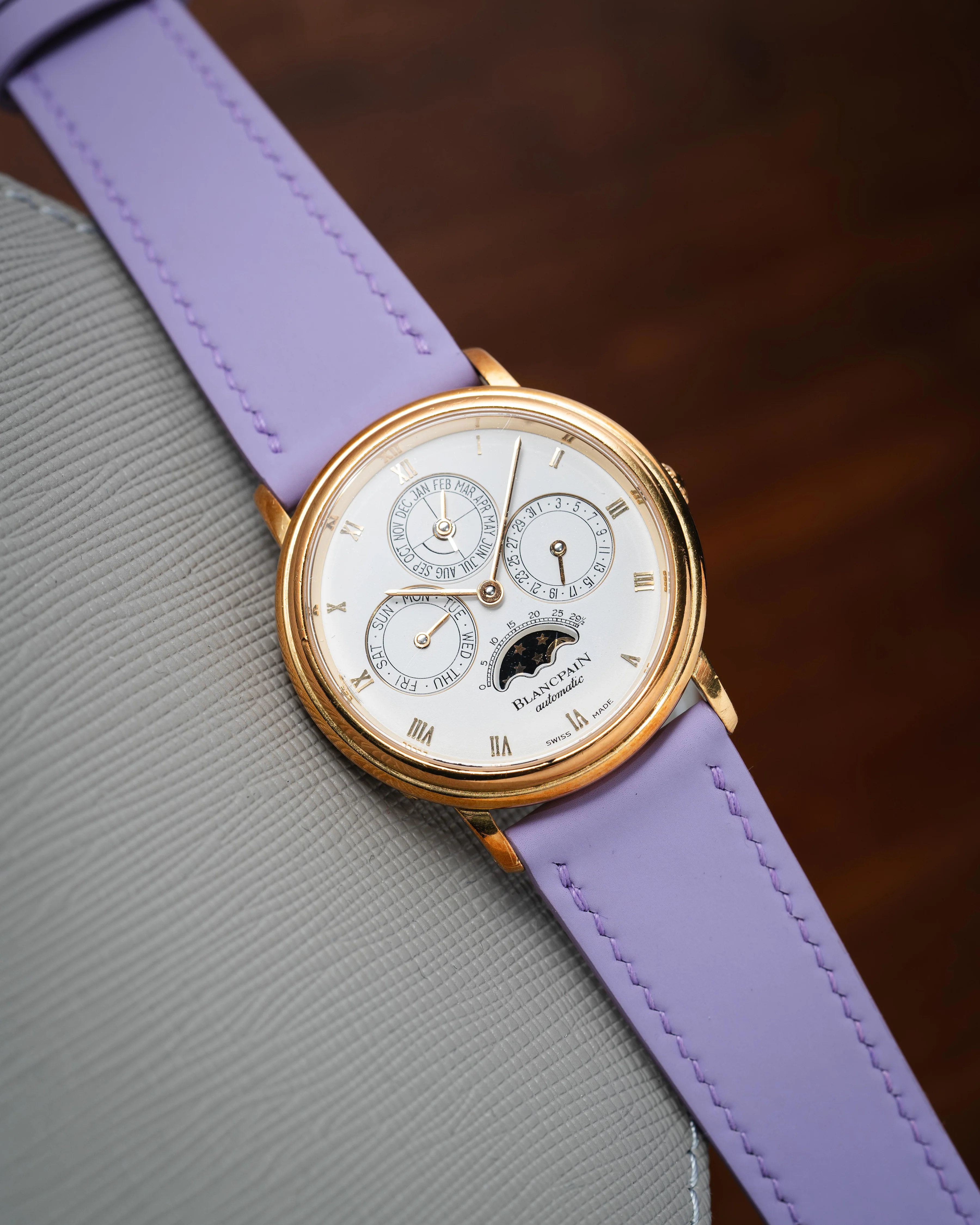 Lavender Rubberised Leather (Smooth) Slim Strap - Image 5