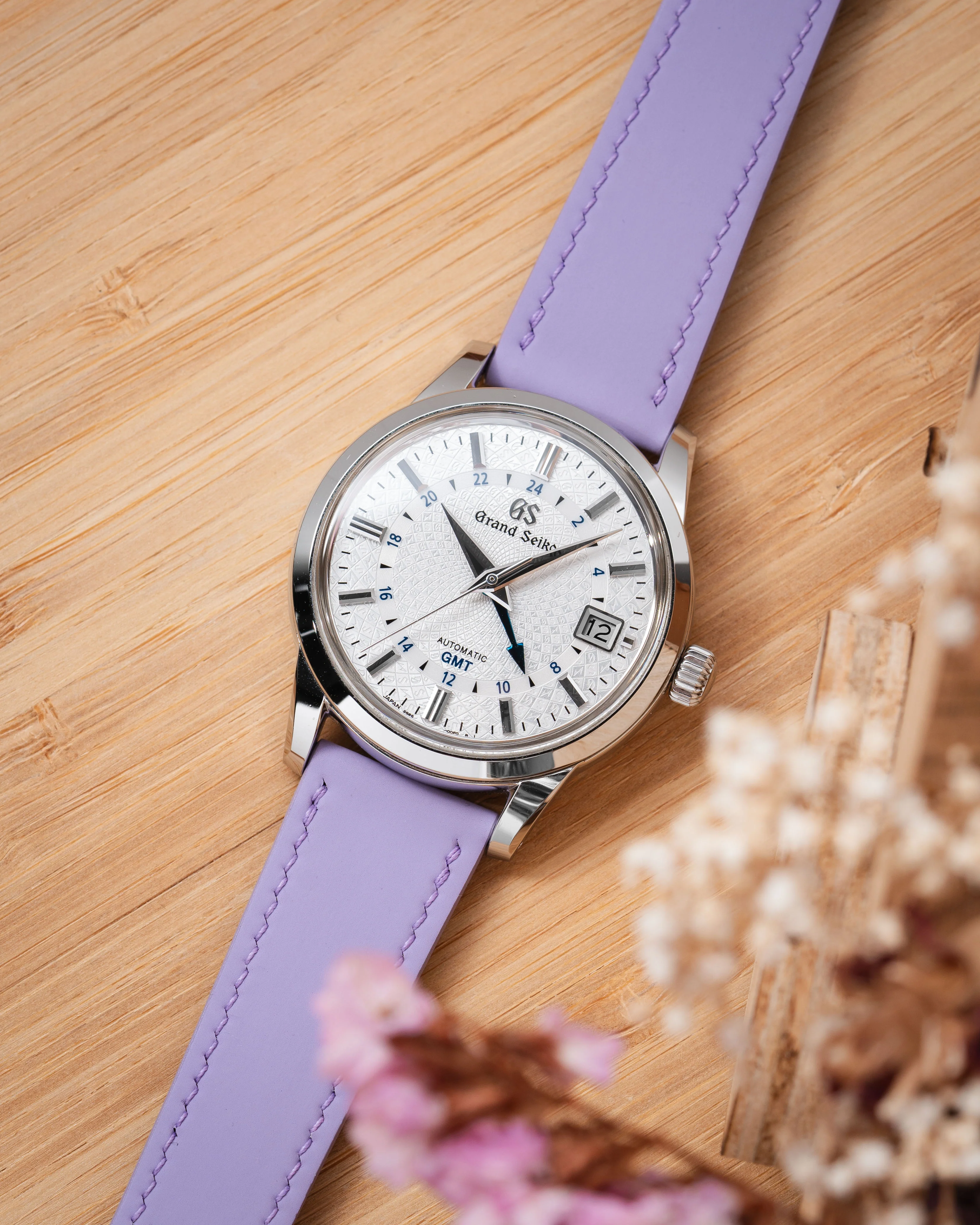Lavender Rubberised Leather (Smooth) Slim Strap - Image 6