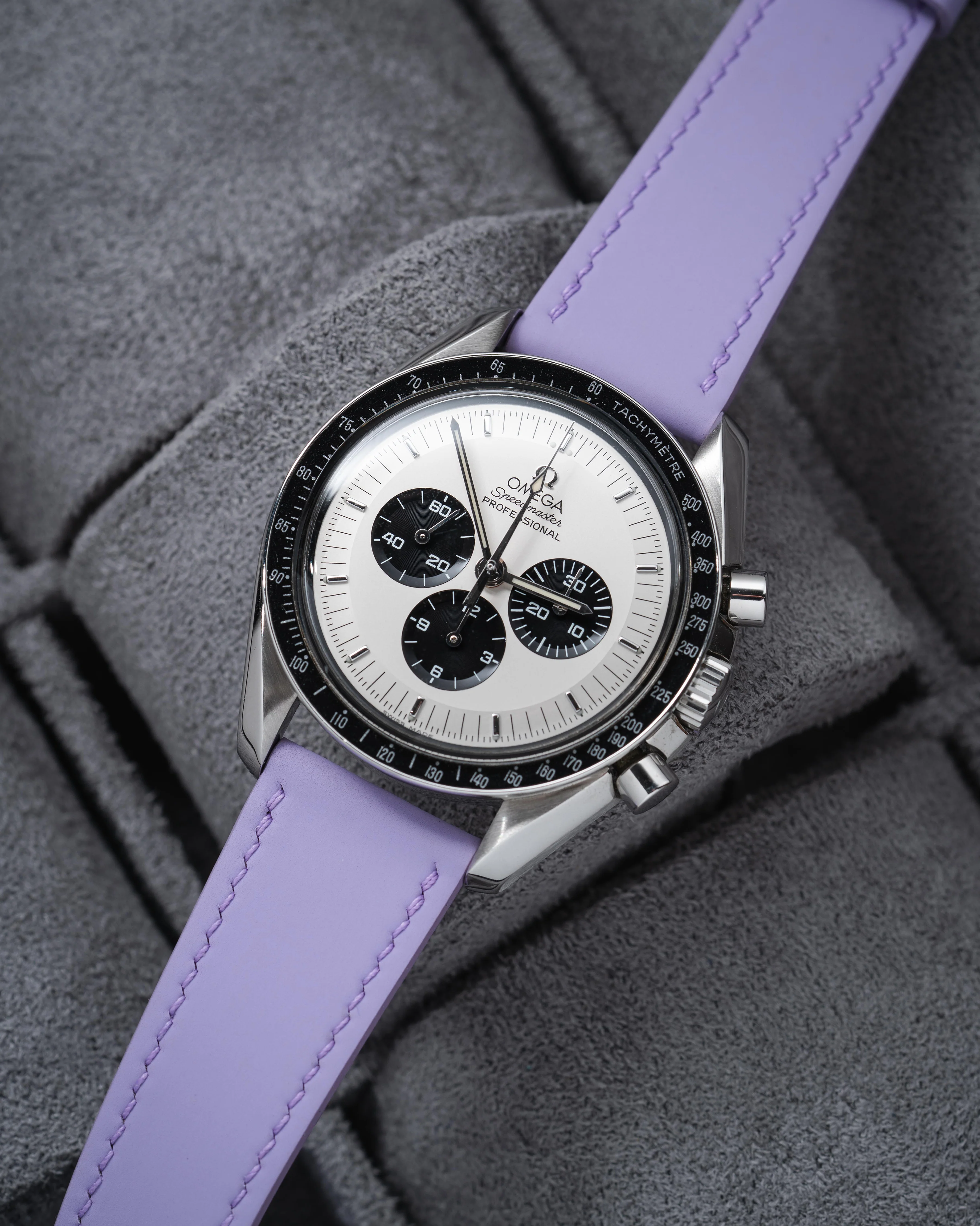 Lavender Rubberised Leather (Smooth) Slim Strap - Image 7