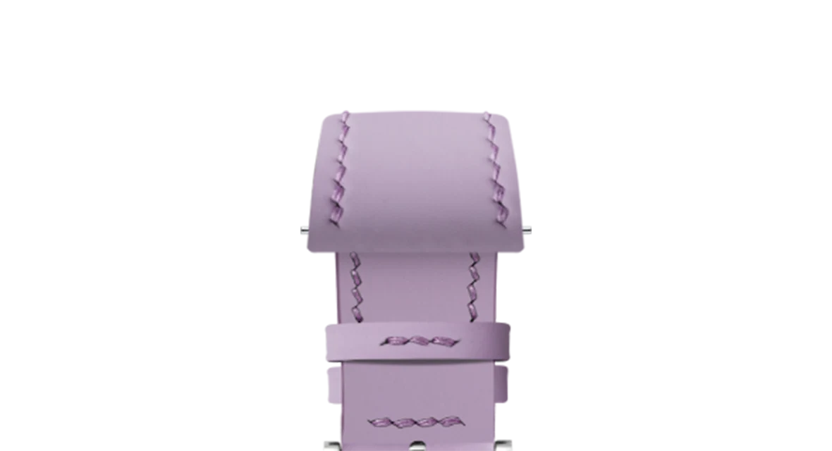 Lavender Rubberised Leather (Smooth) Slim Strap - Image 8