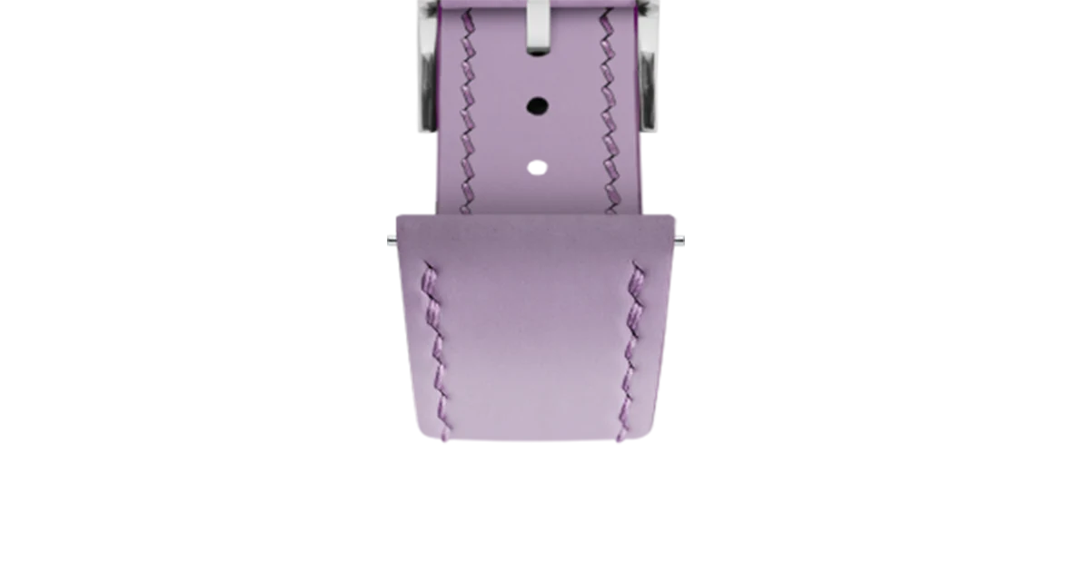 Lavender Rubberised Leather (Smooth) Slim Strap - Image 9