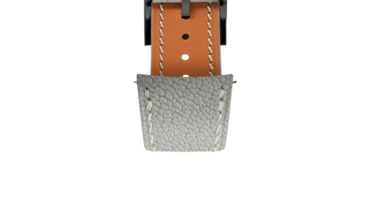 Light Grey Chevre Slim (Curved) Strap - Image 11