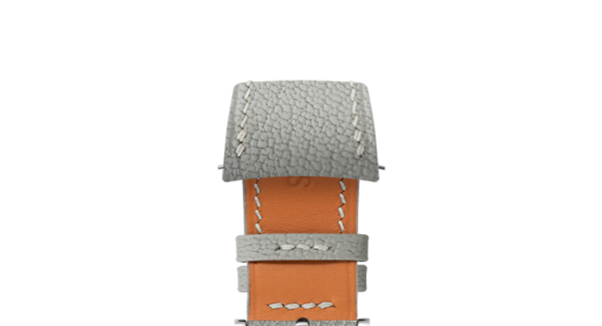 Light Grey Chevre Slim (Curved) Strap - Image 4