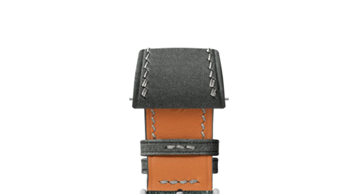 Light Grey Nubuck Strap for Cartier Tank - Image 5