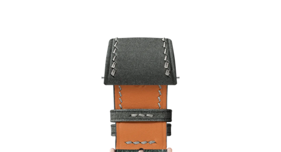 Light Grey Nubuck Strap for Cartier Tank - Image 7