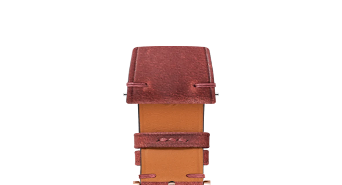 Maroon Crazy Horse Side-Stitch Strap - Image 5