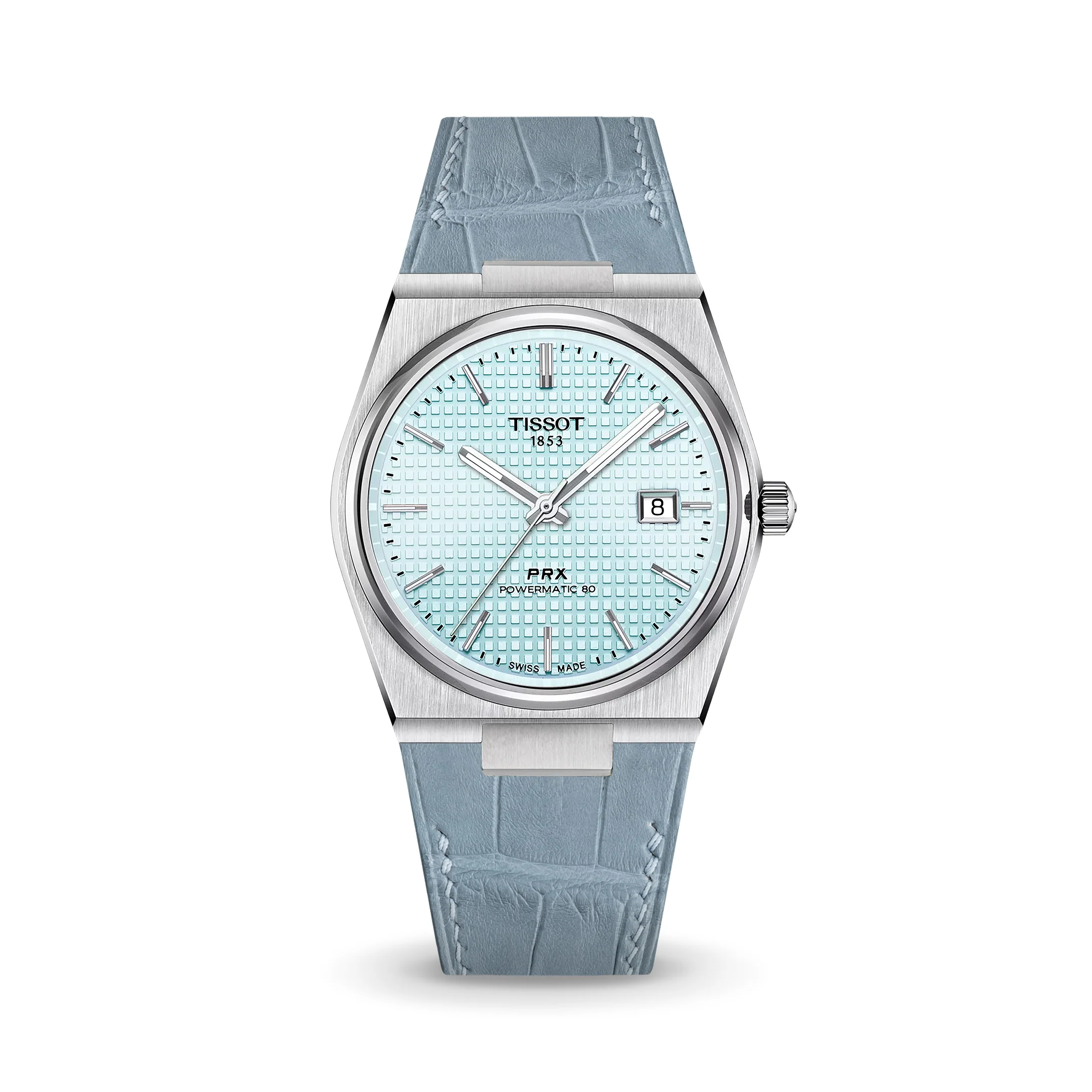Matte Astral Blue Alligator Strap for Tissot PRX
