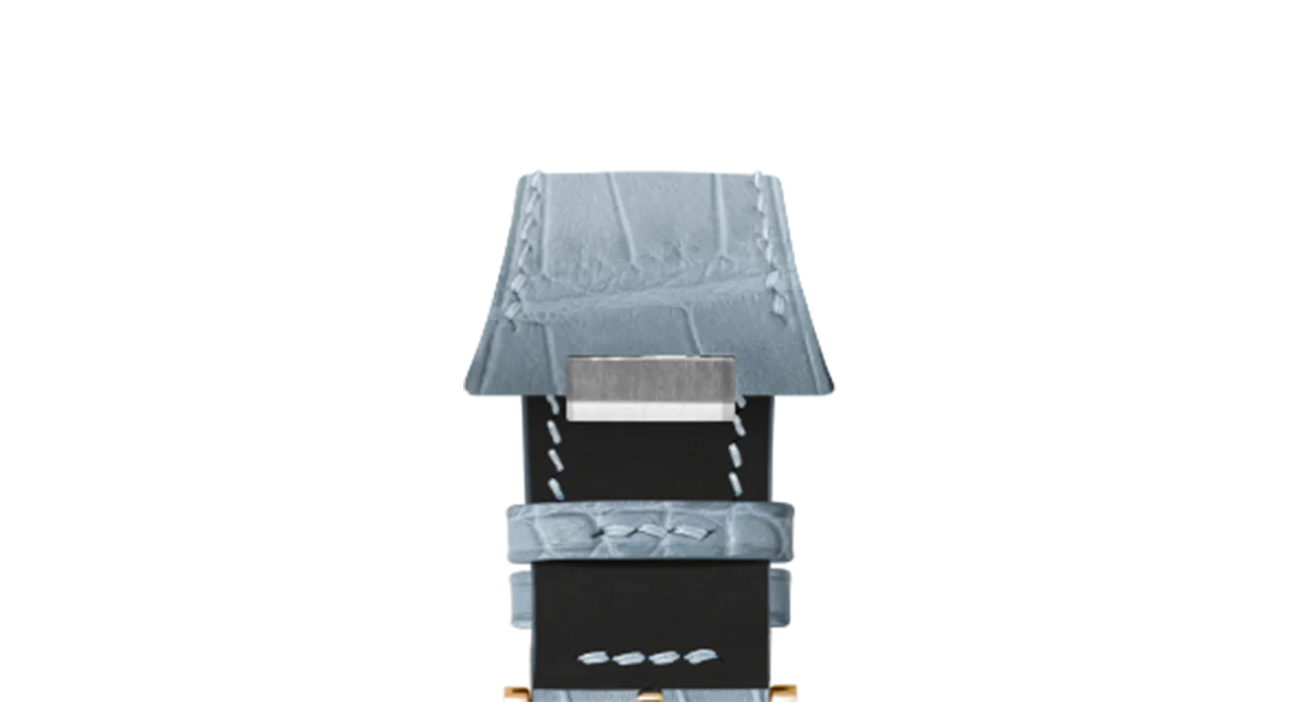 Matte Astral Blue Alligator Strap for Tissot PRX - Image 10