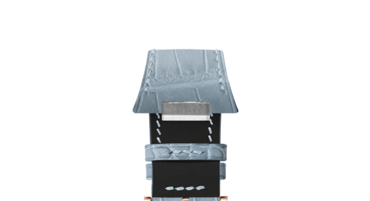 Matte Astral Blue Alligator Strap for Tissot PRX - Image 8