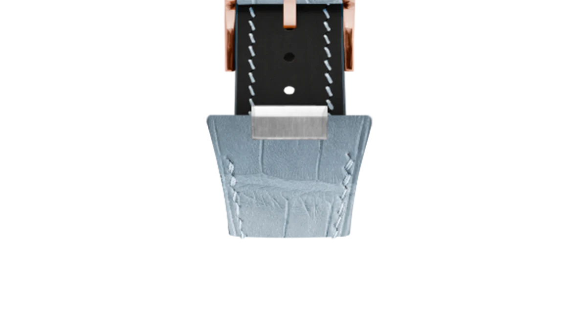 Matte Astral Blue Alligator Strap for Tissot PRX - Image 9