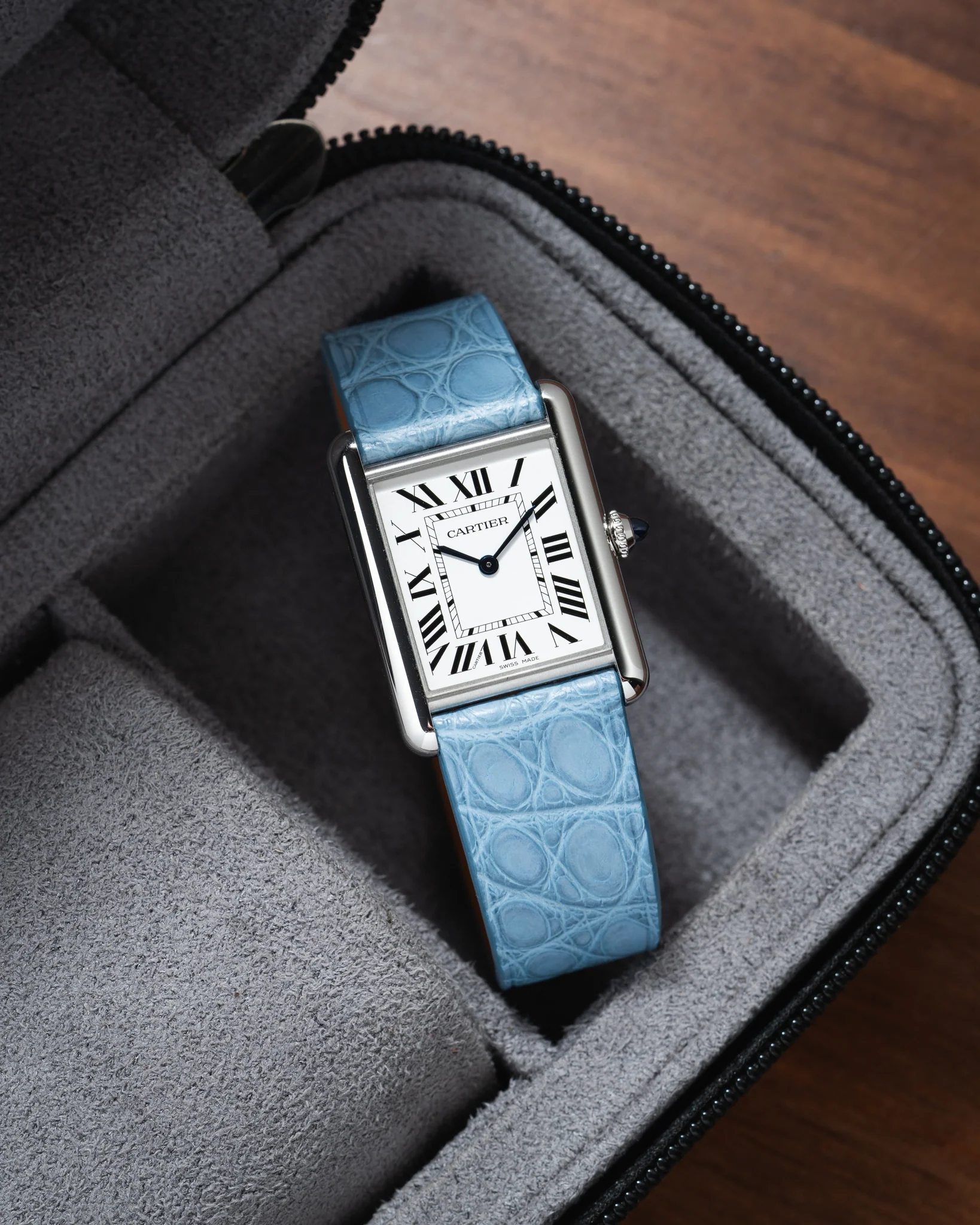 Matte Astral Blue Alligator Flank Stitchless Strap - Image 2