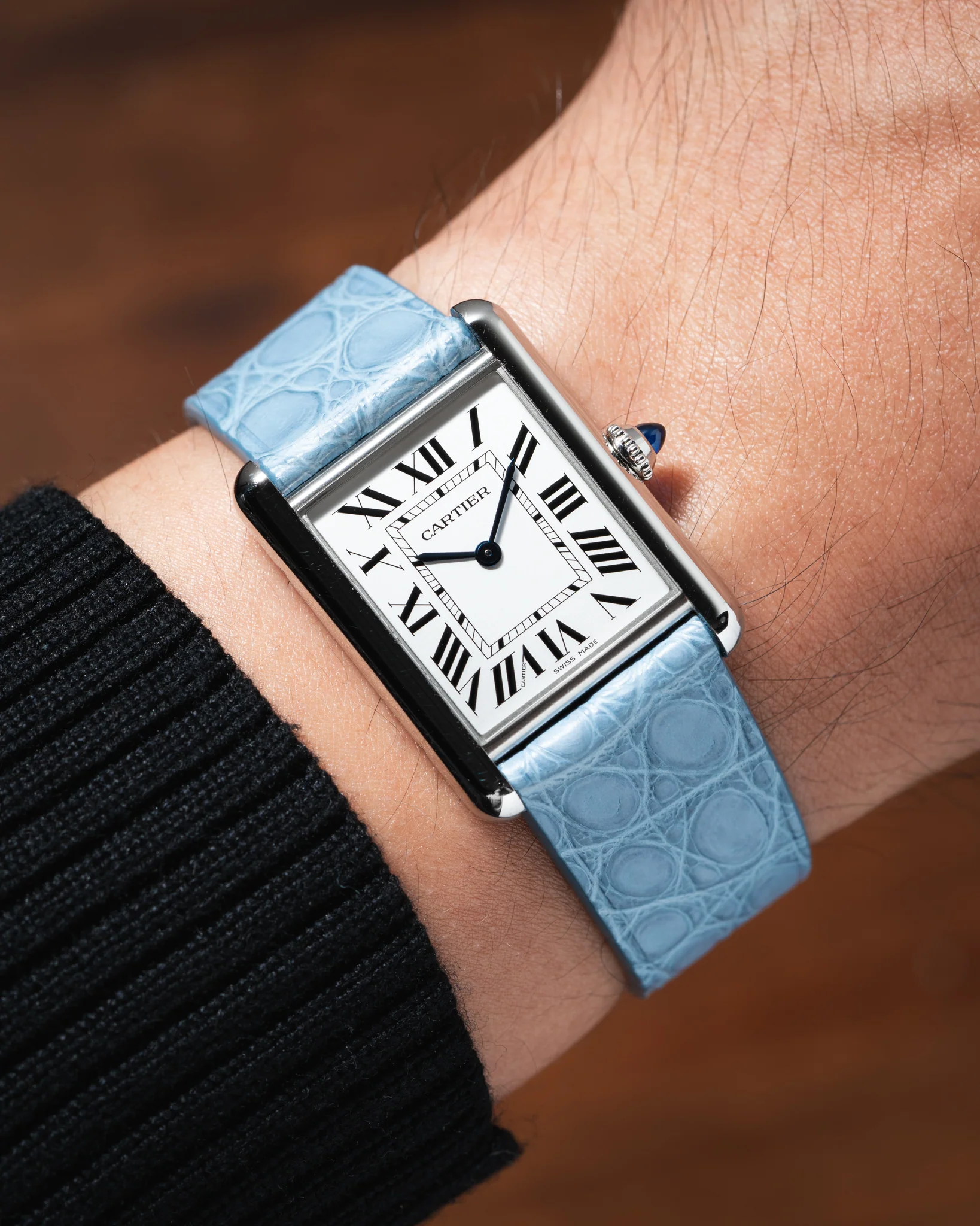 Matte Astral Blue Alligator Flank Stitchless Strap - Image 3