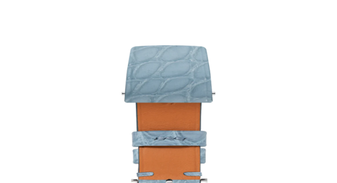 Matte Astral Blue Alligator Flank Stitchless Strap - Image 4