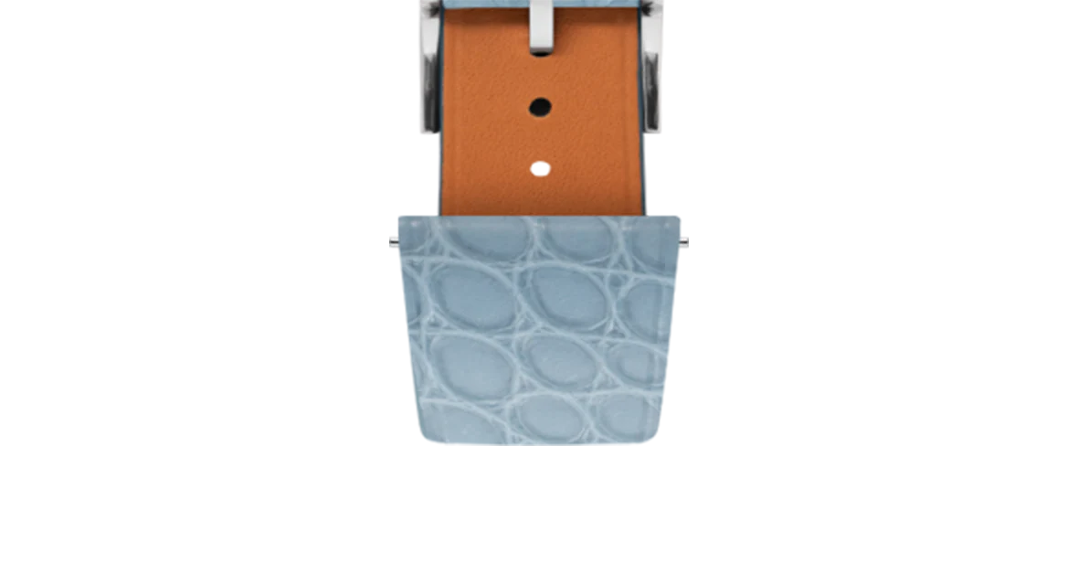 Matte Astral Blue Alligator Flank Stitchless Strap - Image 5