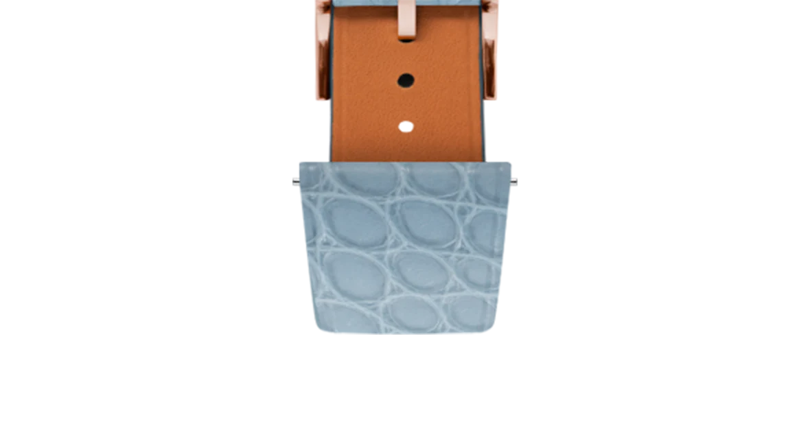 Matte Astral Blue Alligator Flank Stitchless Strap - Image 7