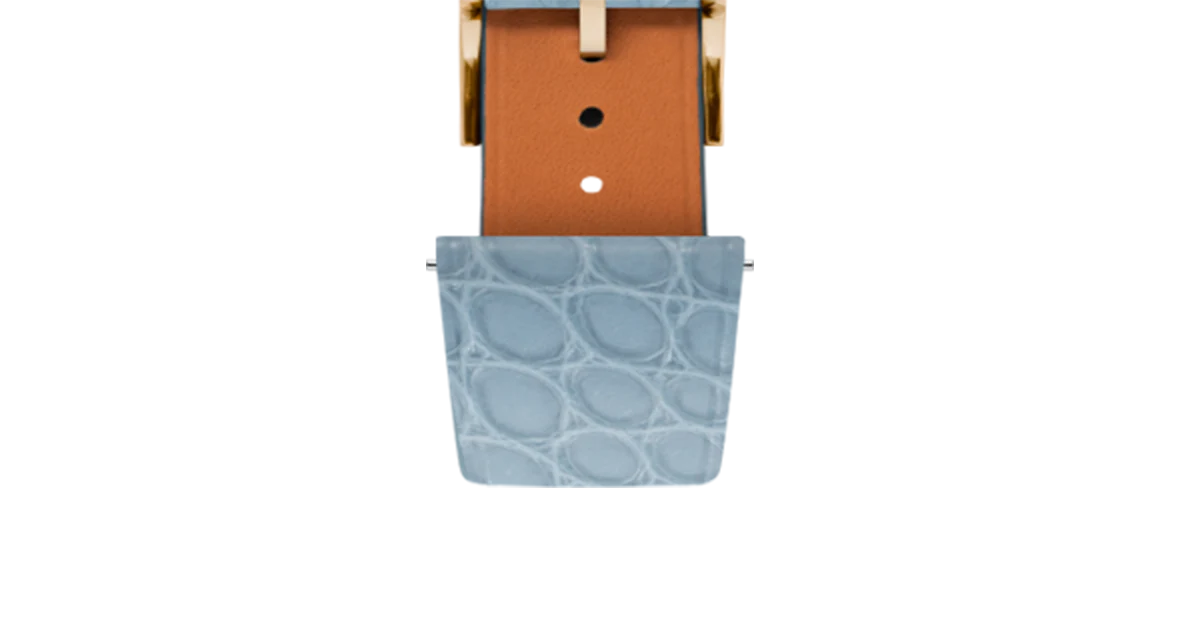 Matte Astral Blue Alligator Flank Stitchless Strap - Image 9