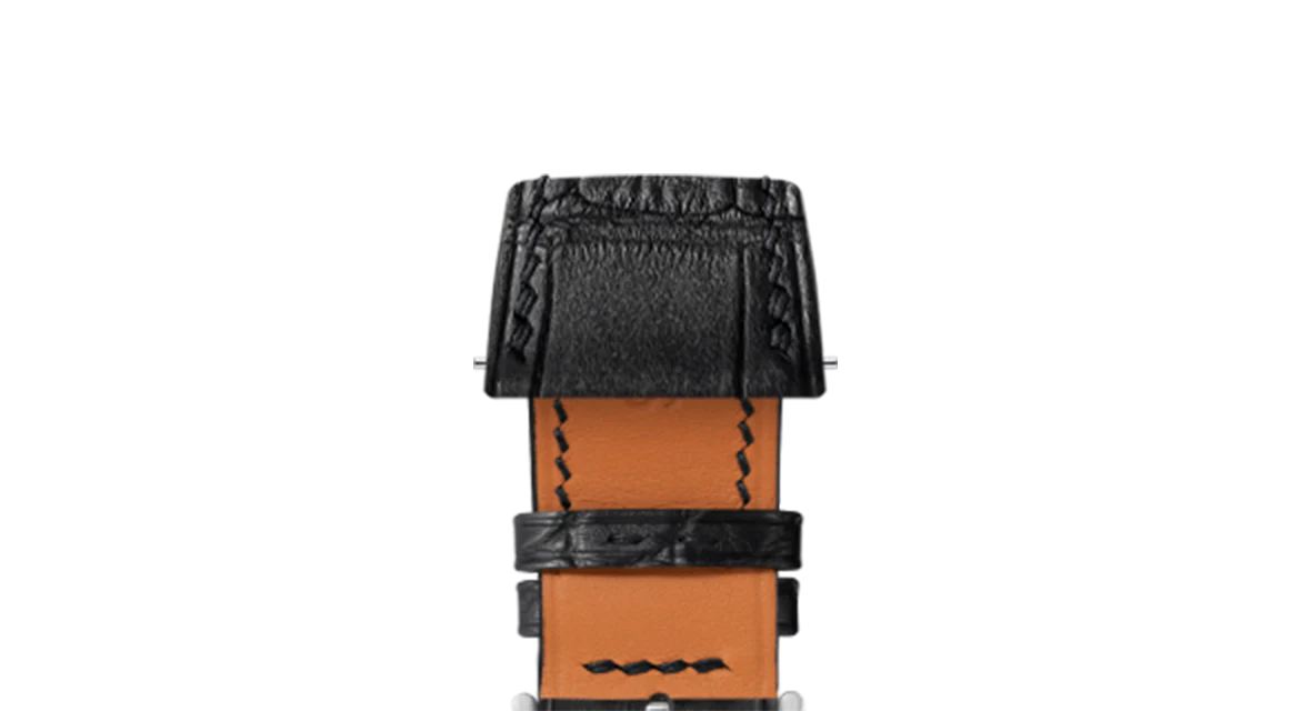 Matte Black Alligator Strap for Cartier Tank - Image 5