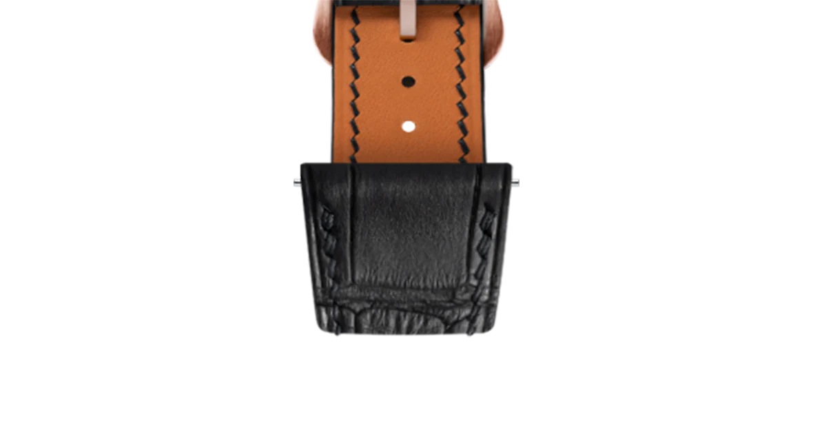 Matte Black Alligator Strap for Cartier Tank - Image 8