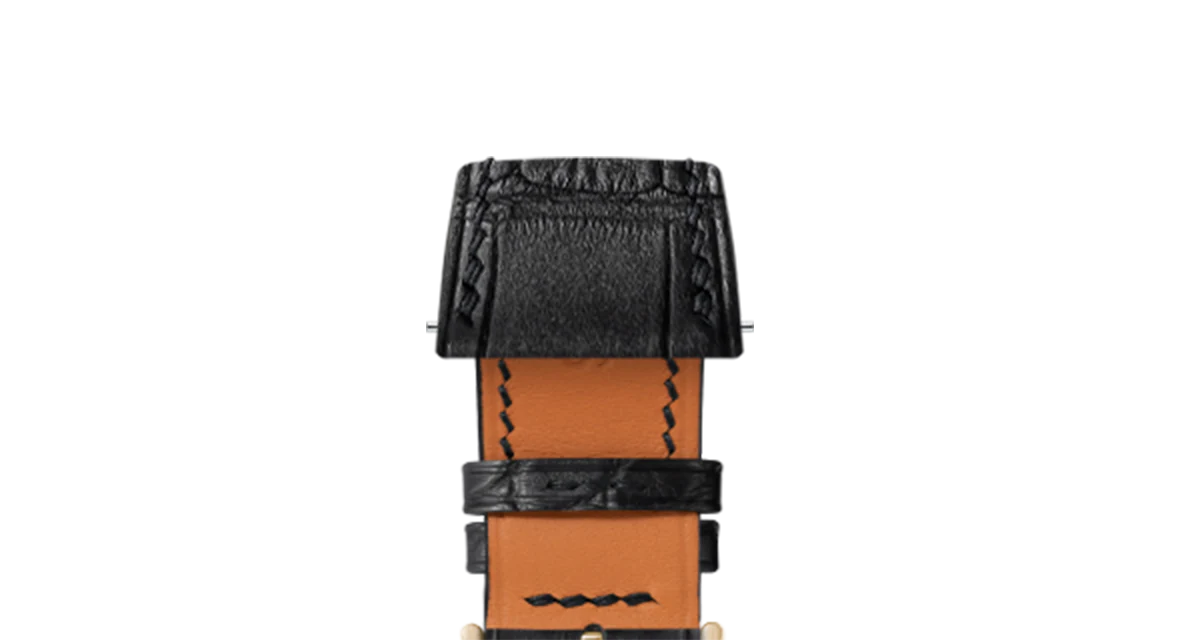Matte Black Alligator Strap for Cartier Tank - Image 9