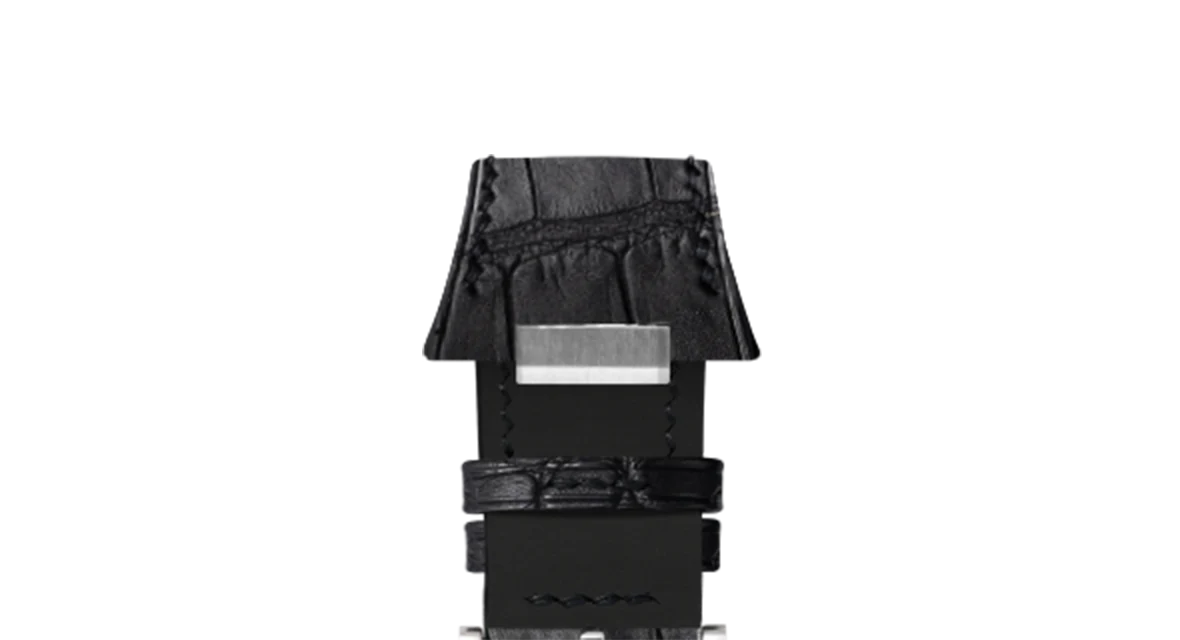 Matte Black Alligator Strap for Tissot PRX - Image 6