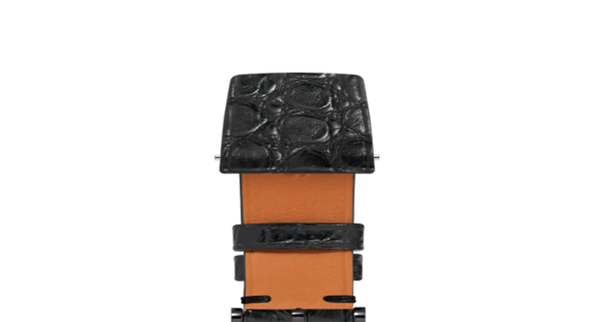 Matte Black Alligator Flank Stitchless Strap - Image 10