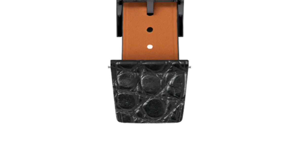 Matte Black Alligator Flank Stitchless Strap - Image 11